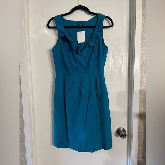 J. Crew Dresses & Skirts - J. Crew Blue Cowl Neck Sleeveless Mini Dress